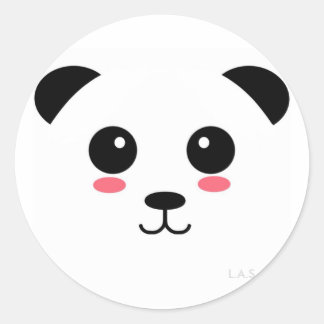 Pretty Panda Classic Round Sticker
