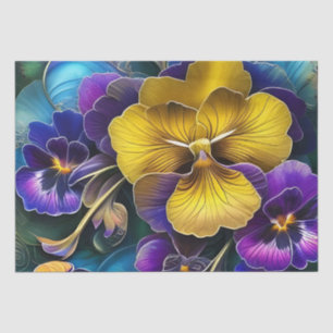 Pretty pansies art tissue paper