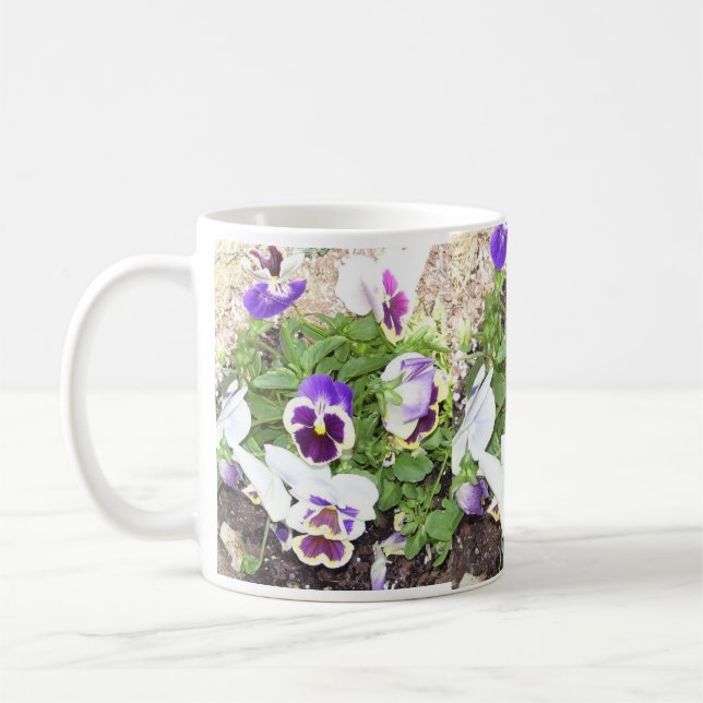 Pretty Pansies Coffee Mug (Left)