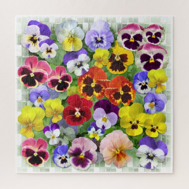 Pretty Pansies Jigsaw Puzzle (Vertical)
