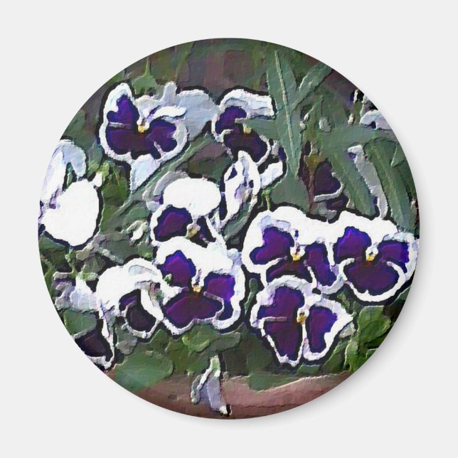 Pretty Pansies Magnet (Front)