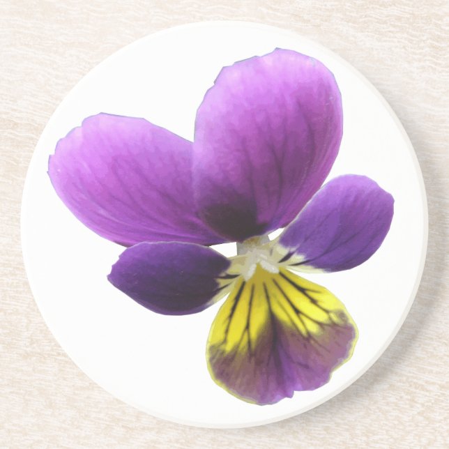 Pretty Pansy Coasters (Front)