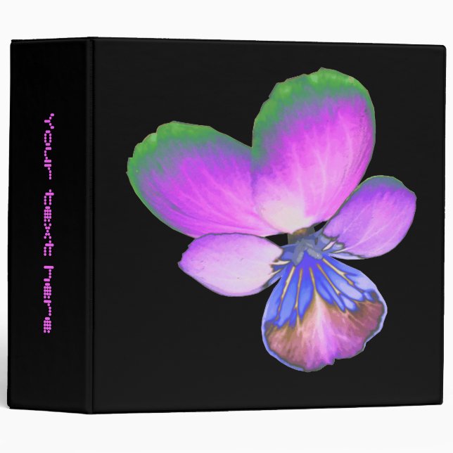 Pretty Pansy Custom Binder (Front/Spine)