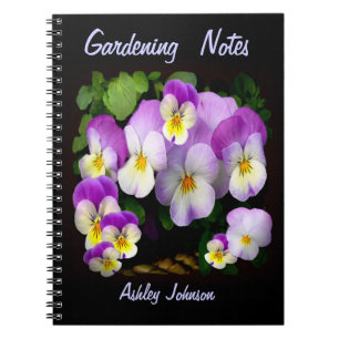 Pretty Pansy Customized Notebook