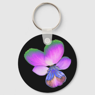 Pretty Pansy Keychain