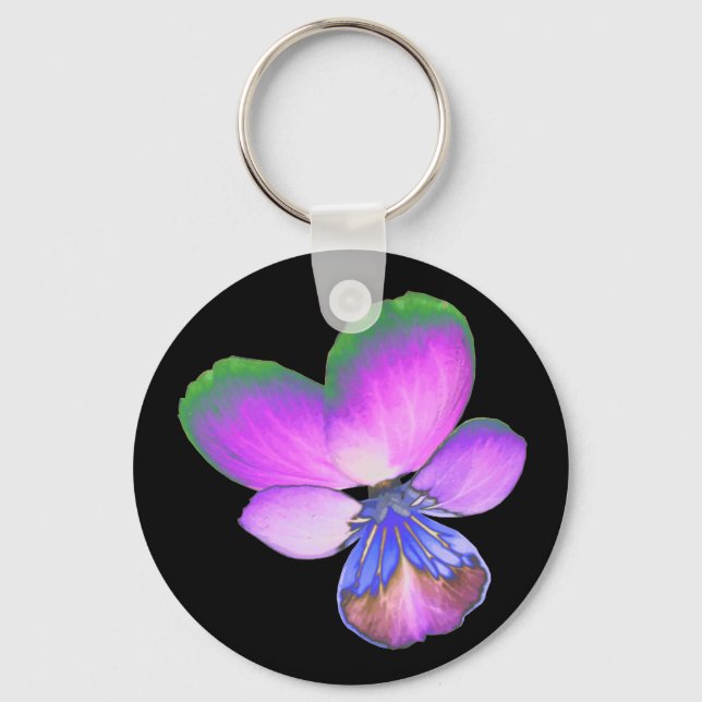Pretty Pansy Keychain (Front)