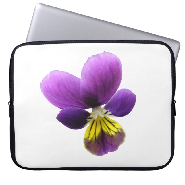 Pretty Pansy Laptop Bag (Front)