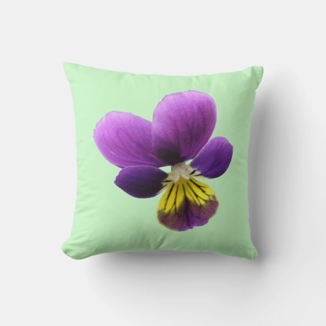 Pretty Pansy Pillow (Front)