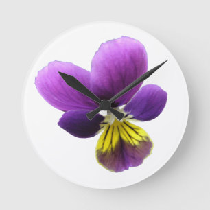 Pretty Pansy Wall Clock