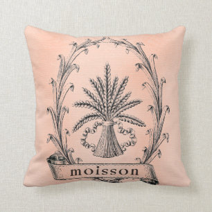 Pretty Paris French Harvest Wheat Pillow