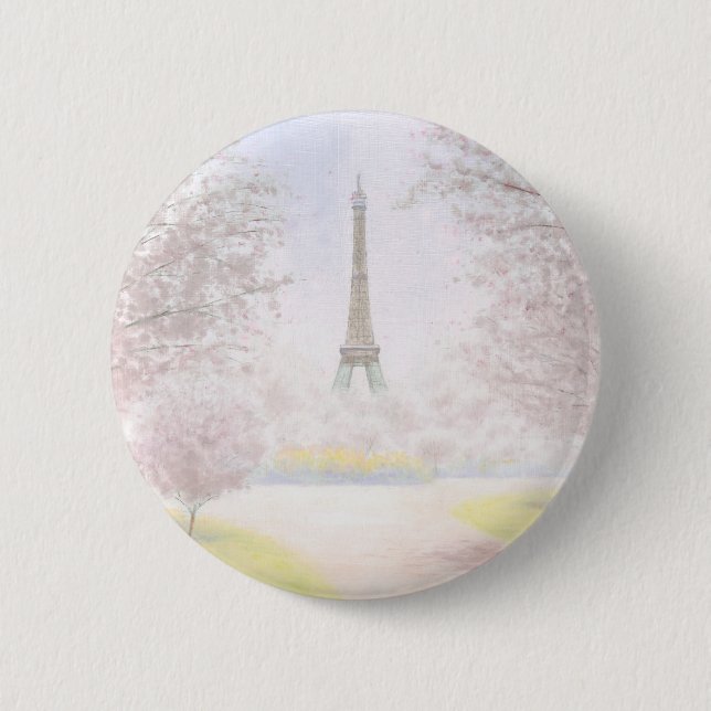Pretty Paris In Pastels 2 Inch Round Button (Front)