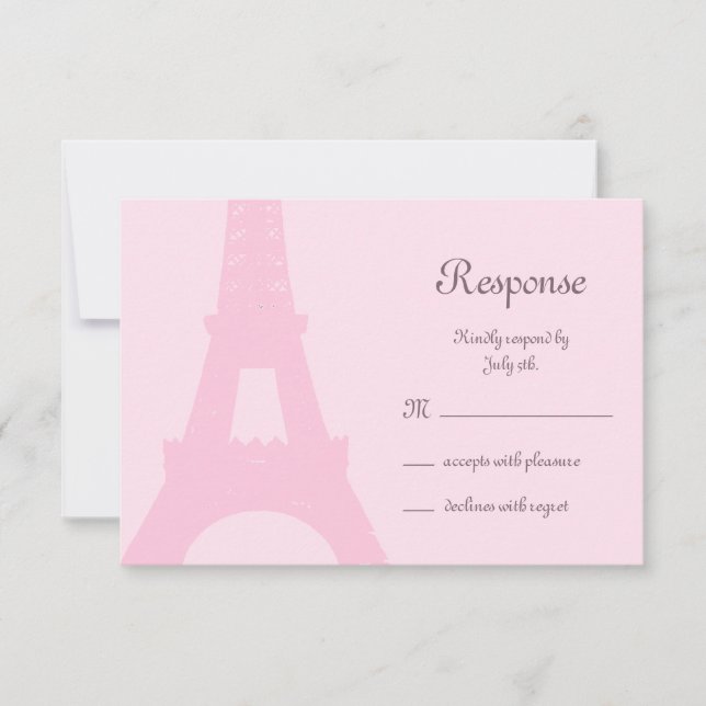Pretty Paris RSVP Card (Front)