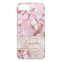 Pretty Parisian Style Blush Pink Hydrangea Glitter