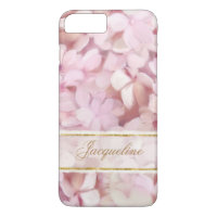 Pretty Parisian Style Blush Pink Hydrangea Glitter