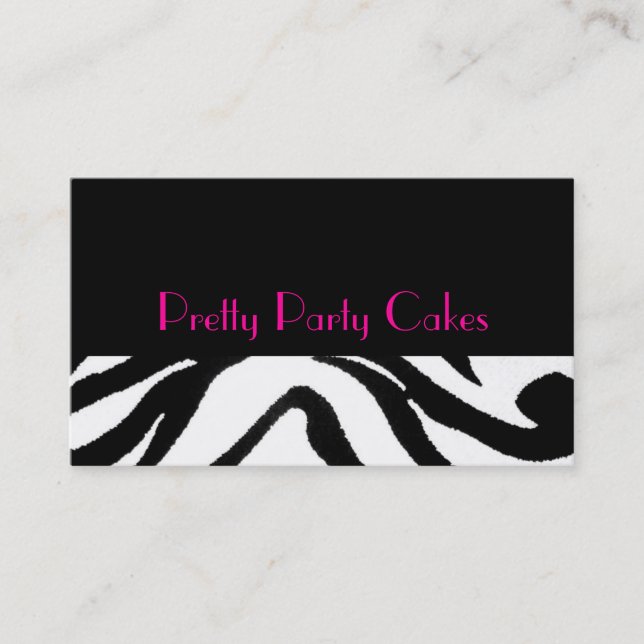 Pretty Party Cake- business cards (Front)