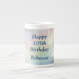 Pretty Pastel 105th Birthday design Bone China Mug