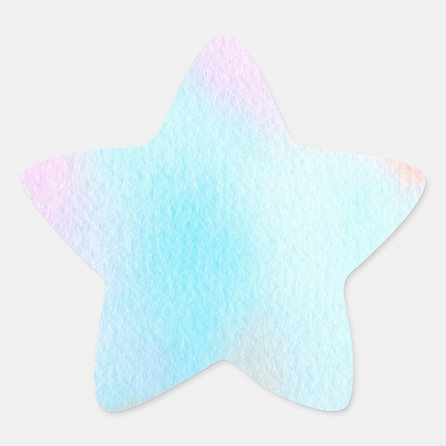 Pretty pastel abstract design star sticker (Front)