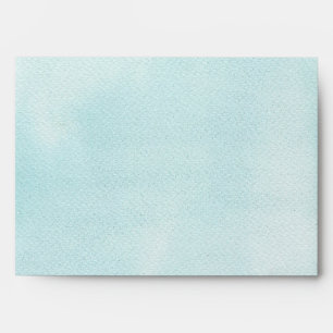 Pretty Pastel Aqua Watercolor Style Envelope