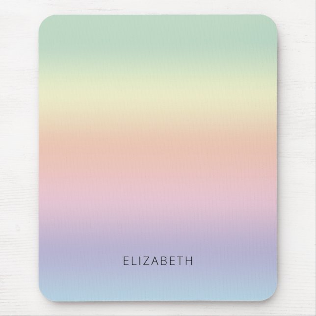 Pretty Pastel Blend Personalized Mouse Pad (Front)