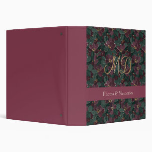 Pretty Pastel Botanical Blossom Pattern Binder