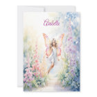 Pretty Pastel Butterfly Fairy in Flower Garden