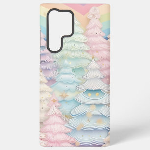 PRETTY PASTEL COLORED CHRISTMAS TREES SAMSUNG GALAXY CASE