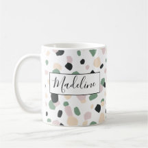 Pretty Pastel Colour Polka Dot Coffee Mug