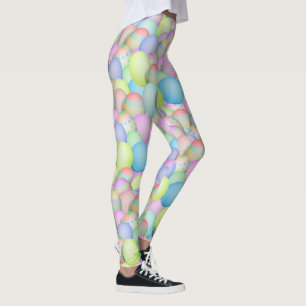 Pretty Pastel Coloured Easter Eggs Leggings