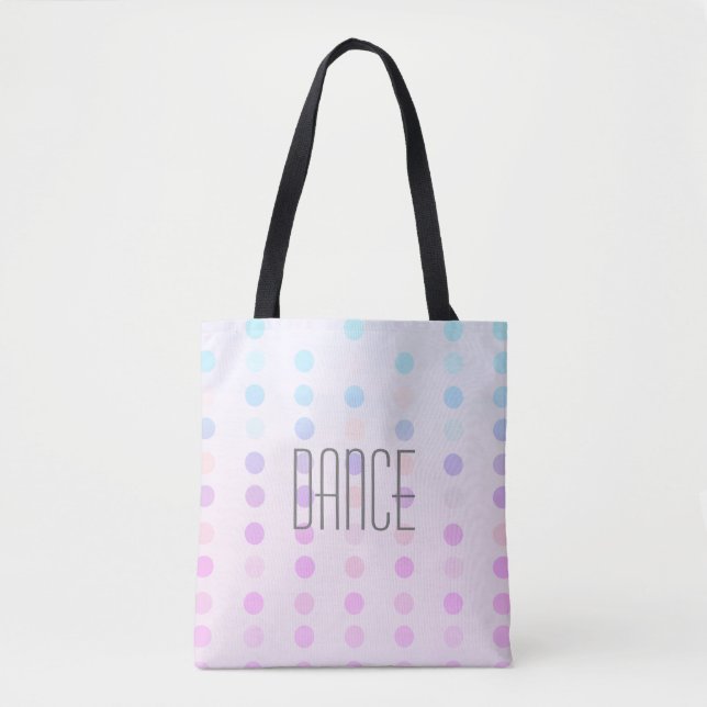 pretty pastel dots  dance tote bag (Front)
