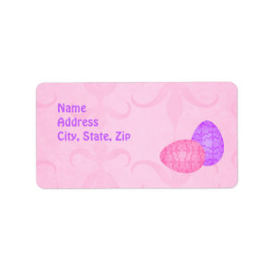 Pretty pastel Easter eggs Label