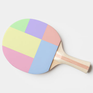 Pretty Pastel Easter Spring Colour Block Print Ping Pong Paddle