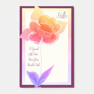 Pretty Pastel Flowered Post-it Notes