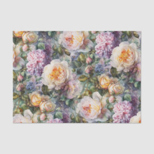 Pretty Pastel Flowers Tissue Paper