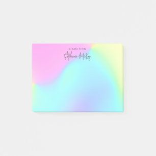 Pretty pastel gradient personalized post-it notes
