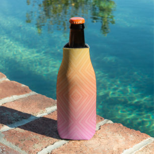 Pretty Pastel Hypnotic Diamond Modern Pop Art Bottle Cooler