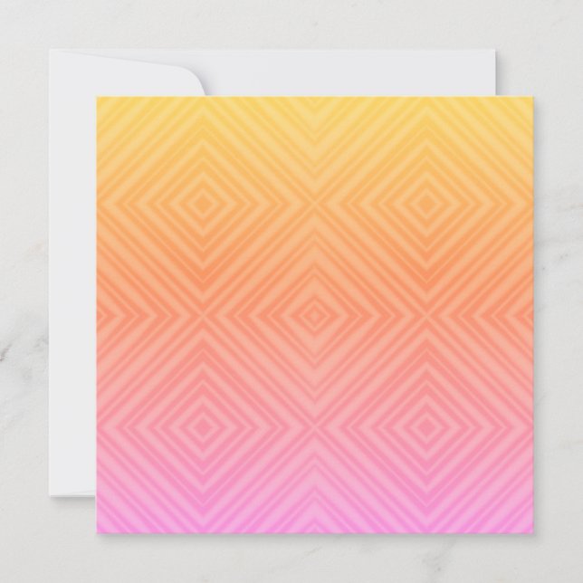 Pretty Pastel Hypnotic Diamond Modern Pop Art Card (Front)