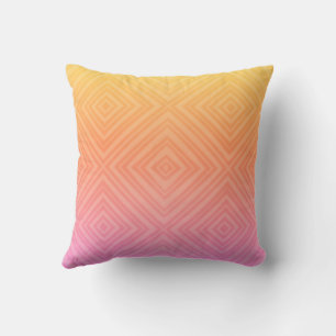 Pretty Pastel Hypnotic Diamond Modern Pop Art Throw Pillow