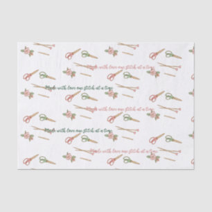 Pretty Pastel Knitting Themed Custom Tissue Paper