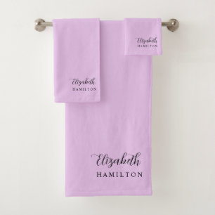 Pretty Pastel Lavender Personalized Bath Set