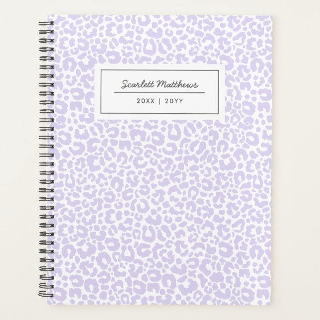 Pretty Pastel Leopard Motif Nom d'impression Purpl (Devant)