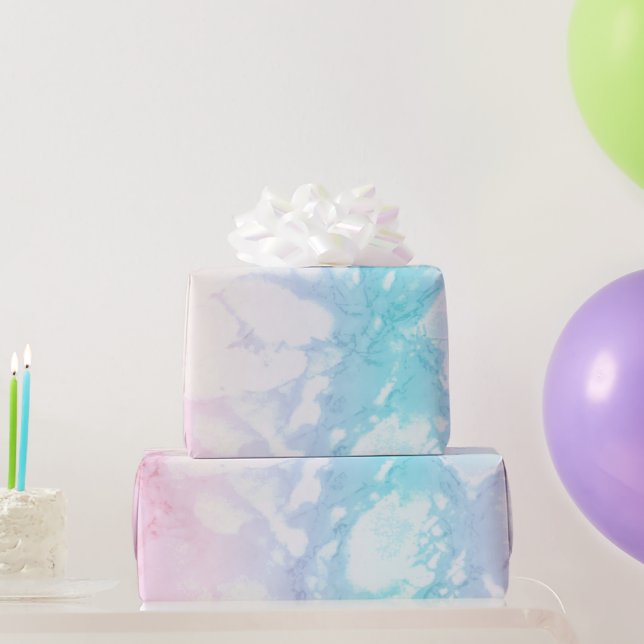 Pretty Pastel Marble Texture Wrapping Paper (Party Gifts)