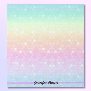 Pretty Pastel Mermaid Personal Note Pad Add Name
