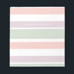 Pretty pastel pattern pink green violet stripes notepad<br><div class="desc">Colourful pattern.</div>