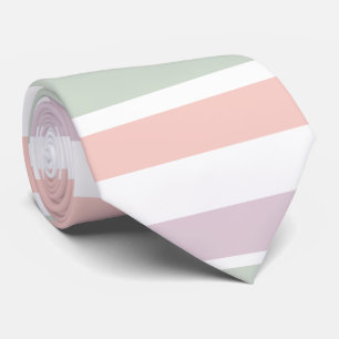 Pretty pastel pattern pink green violet stripes tie