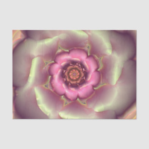 Pretty Pastel Pink Fractal Flower Tissue Paper