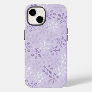 Pretty Pastel Purple Snowflakes Phone Case