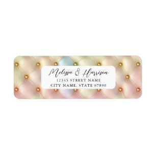 Pretty Pastel Quilted Pattern Address Labels
