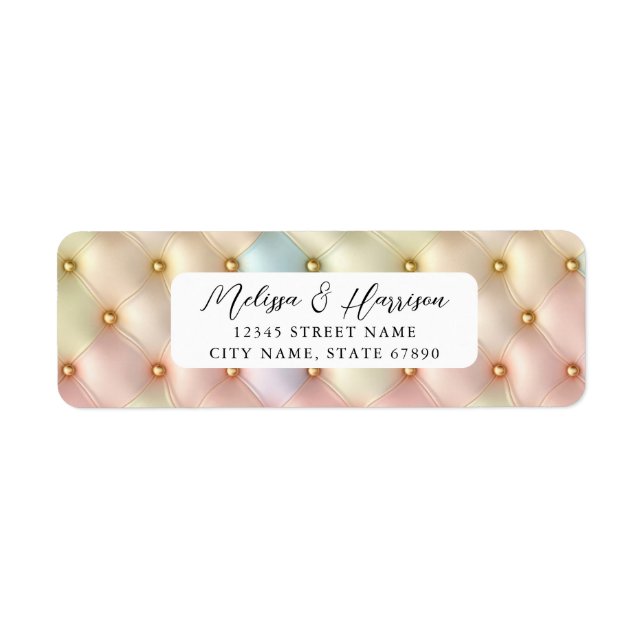 Pretty Pastel Quilted Pattern Address Labels (Front)
