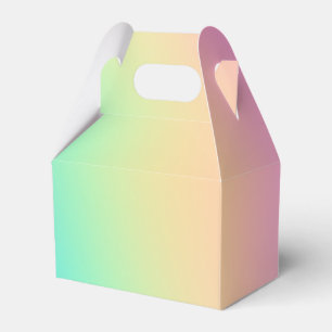 Pretty Pastel Rainbow Gradient Wedding Favor Box