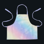 Pretty Pastel Rainbow Sparkle Personalized Girls Apron<br><div class="desc">Decorate your little girl's apron with a pretty pastel rainbow sparkle that features your child's name in cute white writing. This magical kids gift exemplifies the enchantment of childhood.</div>